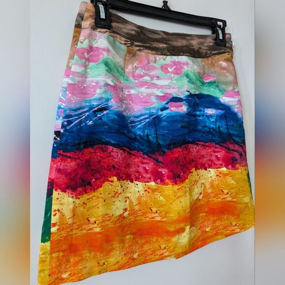 Essential Antwerp Watercolor Art To Wear Mini Skirt Size 2 - Picture 3 of 11